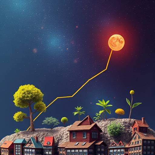 Image representing small income sources growing and becoming larger over time