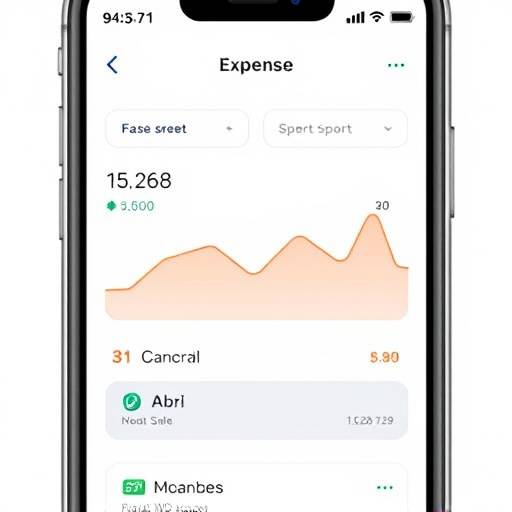 Screenshot of a mobile expense tracking app interface